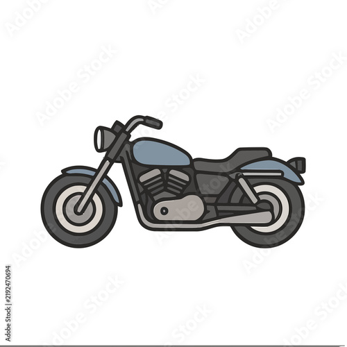 Obraz na płótnie Blue motorcycle illustration