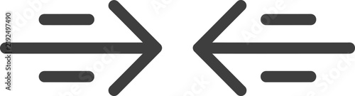 Fotografie Double-headed arrow icon symbolizing bidirectional communication or process flow