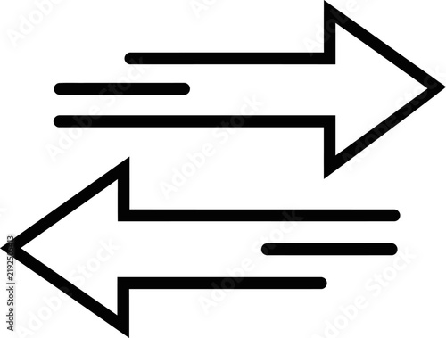 Canvastavla Minimalist bidirectional arrow icon indicating exchange or navigation flow