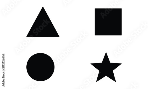 Solid Basic Geometry Shape Design Vector Collection