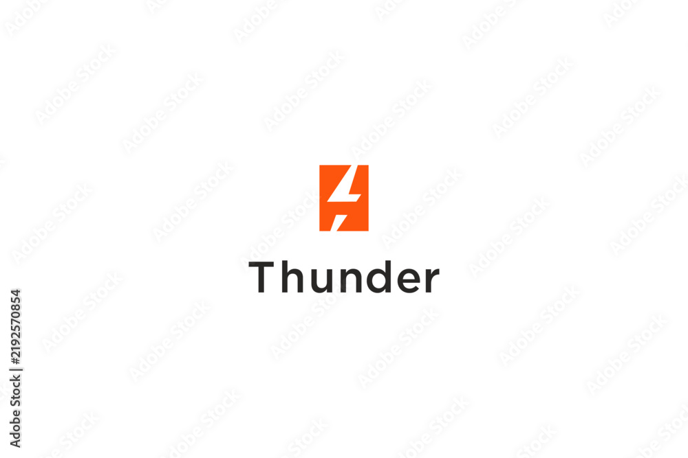 Obraz premium Letter H lightning thunder bolt logo mark