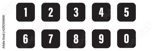Bullet point number icon set.numbered circle set.eps 10