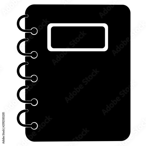 Plakat black notebook icon