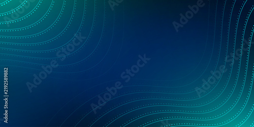 Abstract technology background with glowing particle wave light and line. Design for futuristic web header wallpaper and tech presentation.