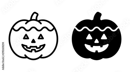 Jack-o'-lantern icon flat filled minimalist rounded solid style.