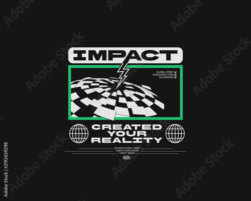 worldwide urban street wear vector illustration