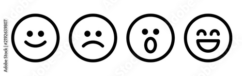 set of vector face icons