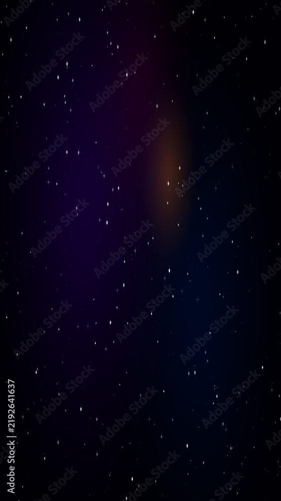 Obraz premium Vertical deep space composition with glowing nebula and infinite star field illustration