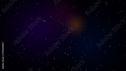 Fotografie Dark space environment with twinkling stars and soft colored nebula light illust