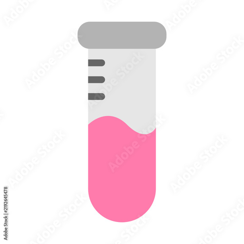 Test Tube Vector Flat Icon Design