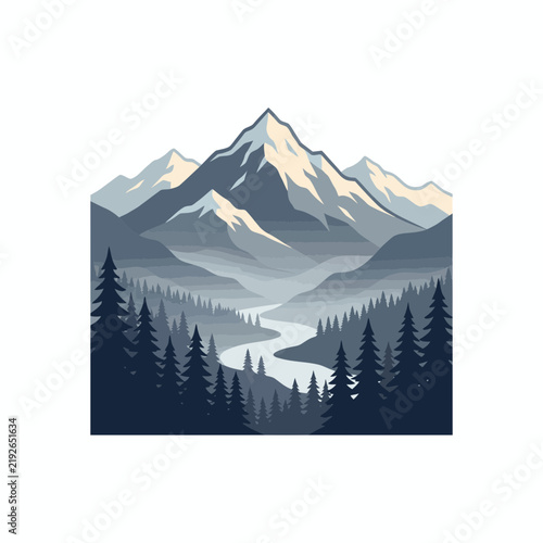 Astronomical Observatory Building with Telescope on Mountain Peak Vector Illustration
