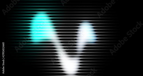 glowing abstract light streaks against dark background with horizontal lines create mesmerizing visual effect.