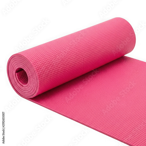 A bright pink non slip rubber mat roll used for home flooring and safety