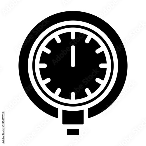 Pressure Gauge Vector Glyph Icon Design