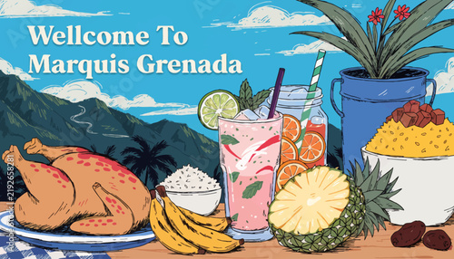 Welcome to Marquis Grenada, tropical food and drinks