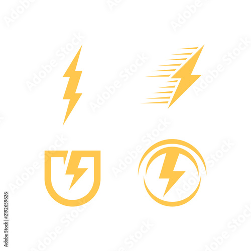 Obraz na płótnie Lightning Bolt Energy Power logo