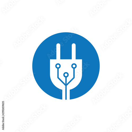 Obraz na płótnie Electric Power Plug logo
