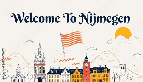 Welcome to Nijmegen, Netherlands cityscape