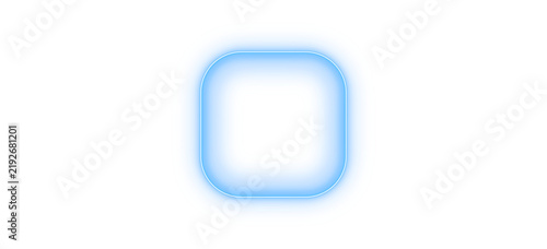Bright blue rounded square frame with a black center, featuring a layered isolated on a white background, for various digital projects isolated on a transparent background