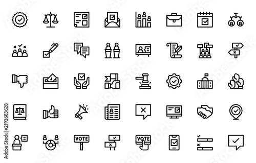 Democracy Vector Icons for Websites Apps and Publications