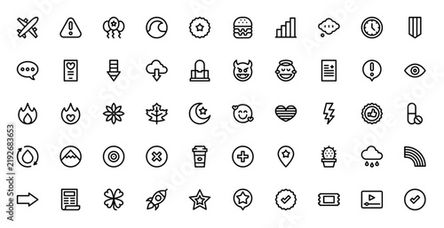 Daily Planner Flat Icon Collection for Web and Print