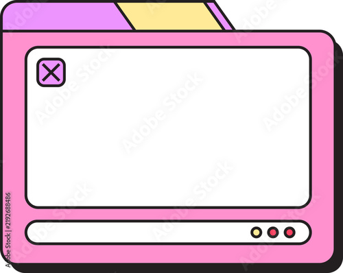 Cute Pink Y2K Computer Window Icon