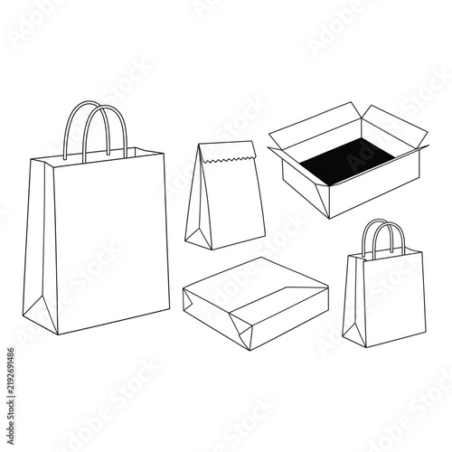 Monochrome Paper Packaging Diagram