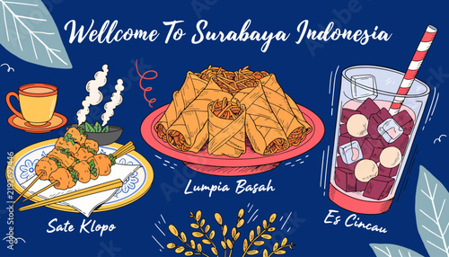 Welcome to Surabaya Indonesia: Sate Klopo, Lumpia Basah, Es Cincau