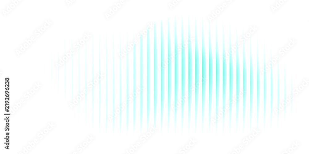 Obraz premium Simple white futuristic white line on green tosca white smooth background