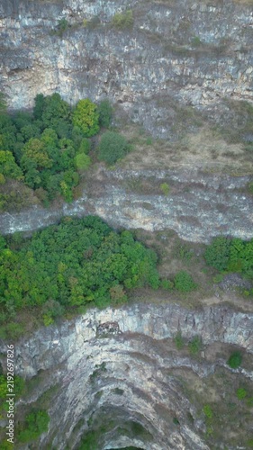 Aerial view of the beautiful canyon 