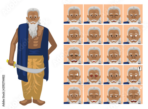 Ramayana Dasharatha Cartoon Character Emotion Faces