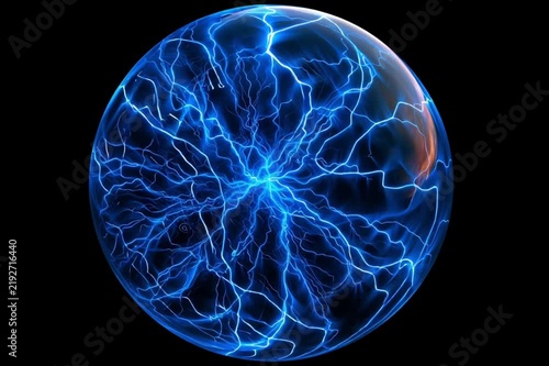 blue lightnings, AI generated video