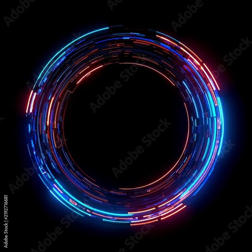 futuristic circular ring, AI generated video