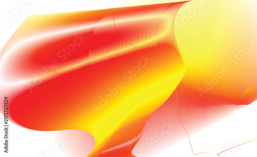 Abstract Red Orange and Yellow Flowing Gradient Background with Dynamic Fluid Shapes