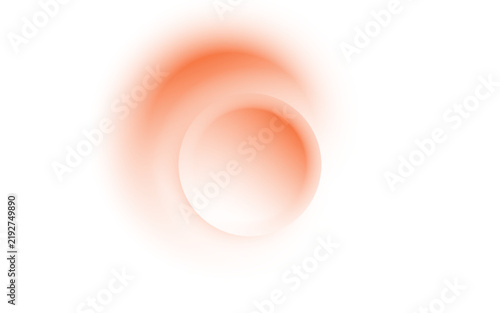 Fluid gradient circle background vector. Orange and white. Pastel color. Poster