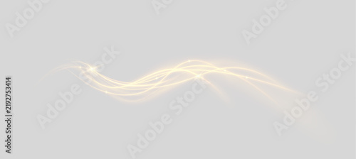 The flowing line combines white and yellow highlights to create a convincing sense of acceleration, motion, and intense radiant energy.
