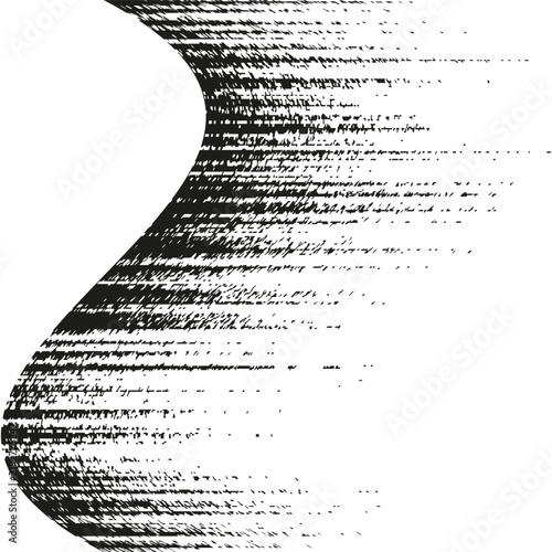 Wave noise glitch vector shape features simple dotted pattern. It represents creative abstract texture.