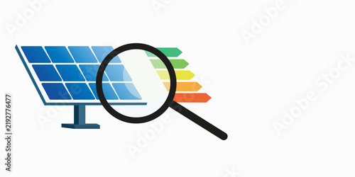 Solar Panel Efficiency Inspection and Energy Audit Concept
