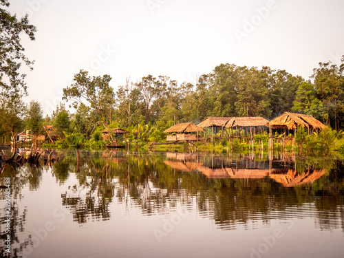 Obraz na płótnie Warrau houses, Guyana