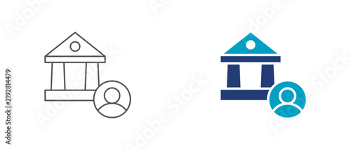organization icon set, business structure symbol for management, people, administration, and corporate organization. editable vector illustration