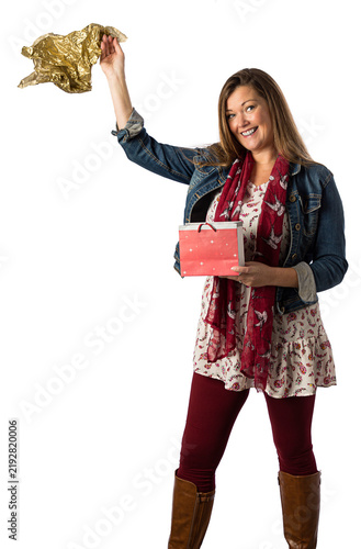 Big gesture opening a present