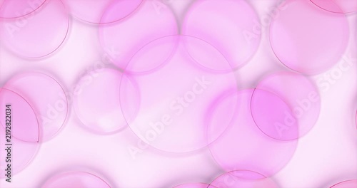 Abstract 3D pink glassmorphism circle background for product display. 4k seamless loop animation. 