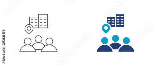 visitor icon set, website audience symbol for online traffic, digital marketing, website users, and customer acquisition. editable vector illustration