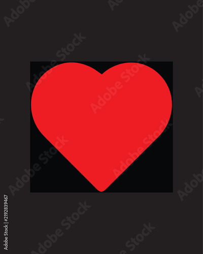 Fotografie Red heart icons set vector love