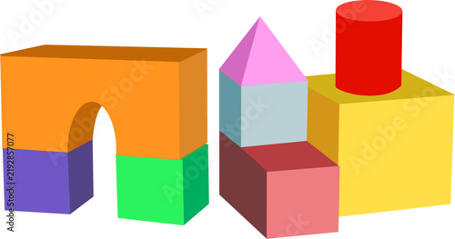 colorful cubes vector illustration