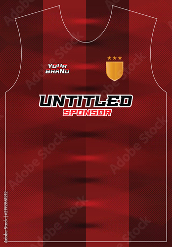 Dark Red Halftone Dot Sport Jersey Pattern Vector Design Template for Football Sublimation