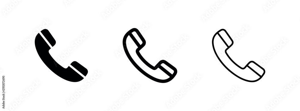Fototapeta premium Telephone Handset Icon for Customer Service and Communication
