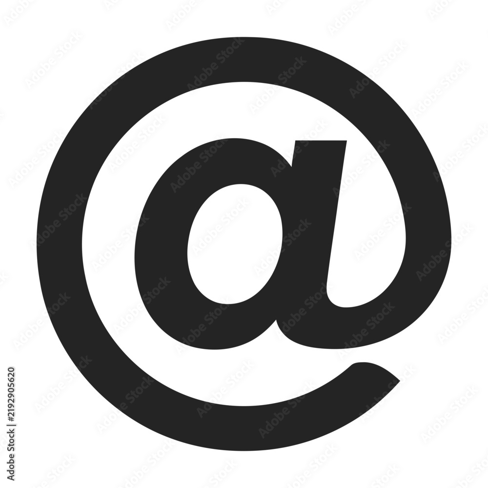 Obraz premium Black at symbol icon in circle