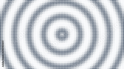 White background, with a dark, blue circular halftone, dot pattern creating, concentric rings for, a minimalist and, geometric texture