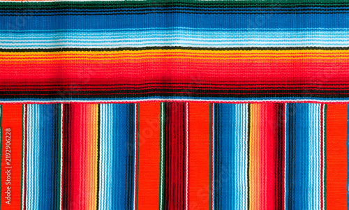 A Cinco de Mayo themed image was created using a Mexican blanket stripe or poncho serape background.